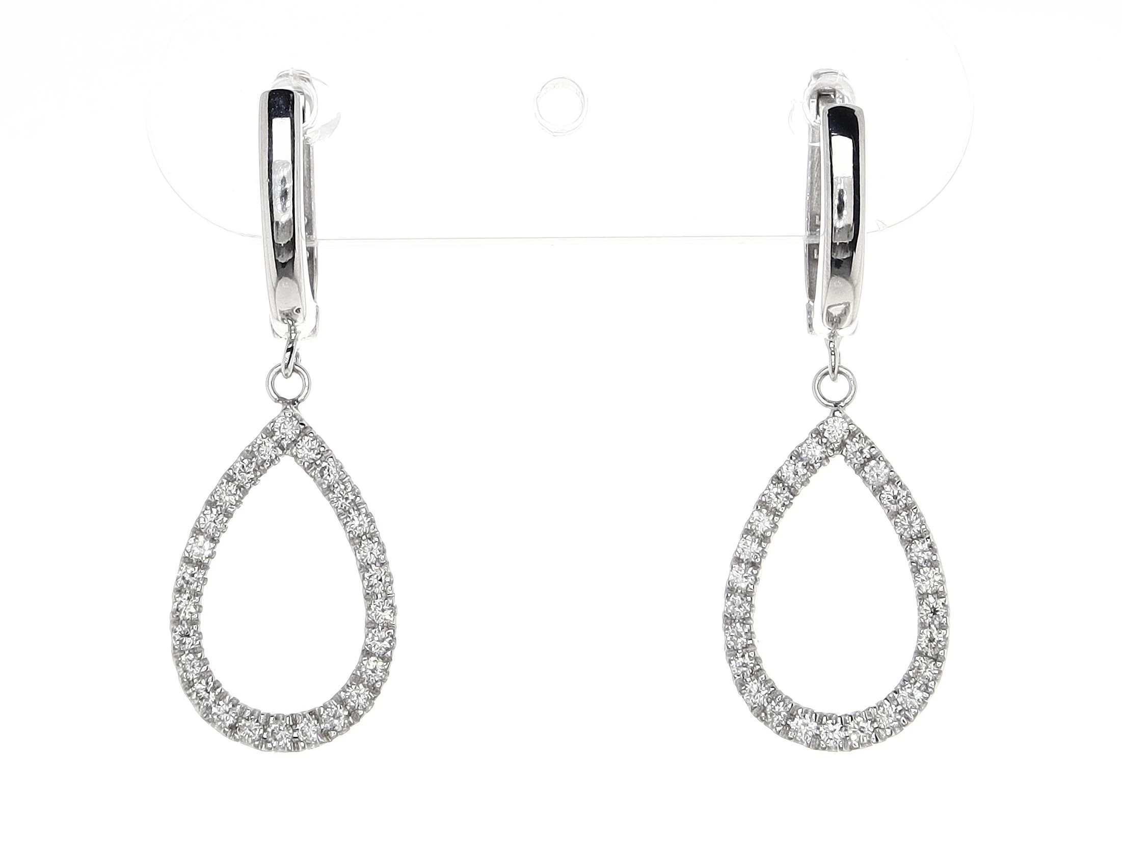 Teardrop Diamond Dangle Earrings
