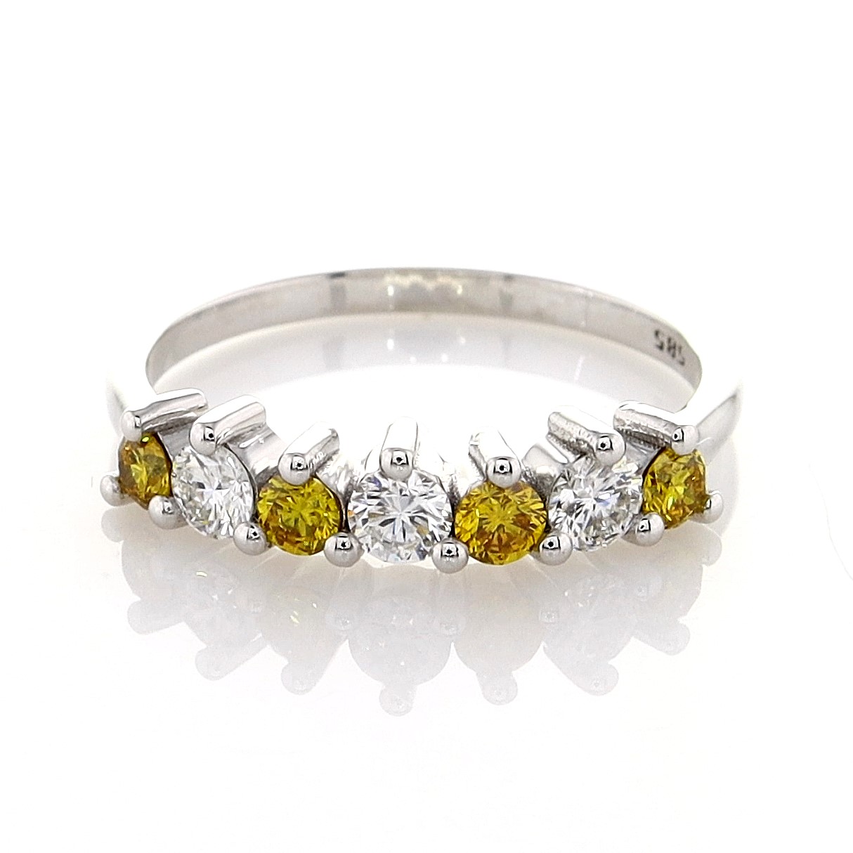 Yellow & White Natural Diamond Ring