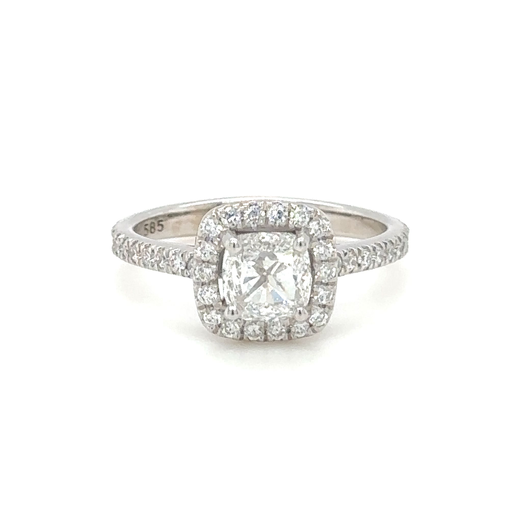 Radiant Halo Diamond Ring