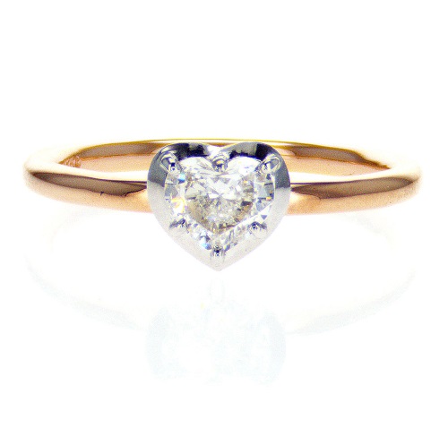 Heart shaped diamond ring