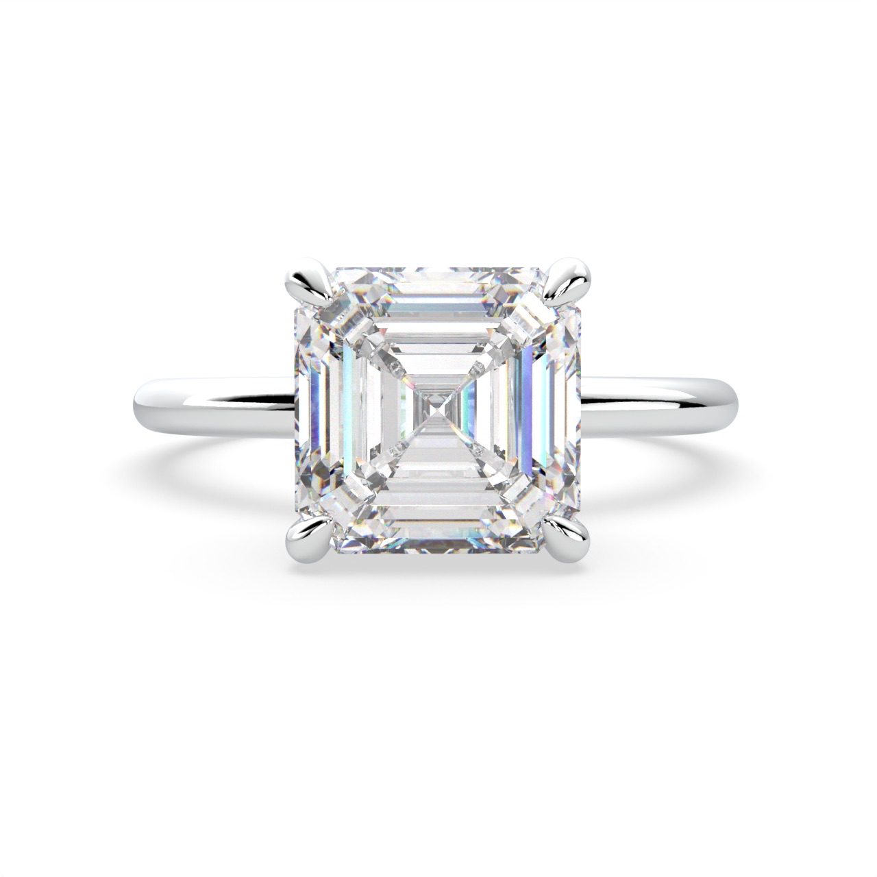 Asscher Elegance Solitaire Ring