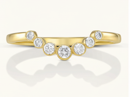 Luminous Crescent Graduated Bezel Ring