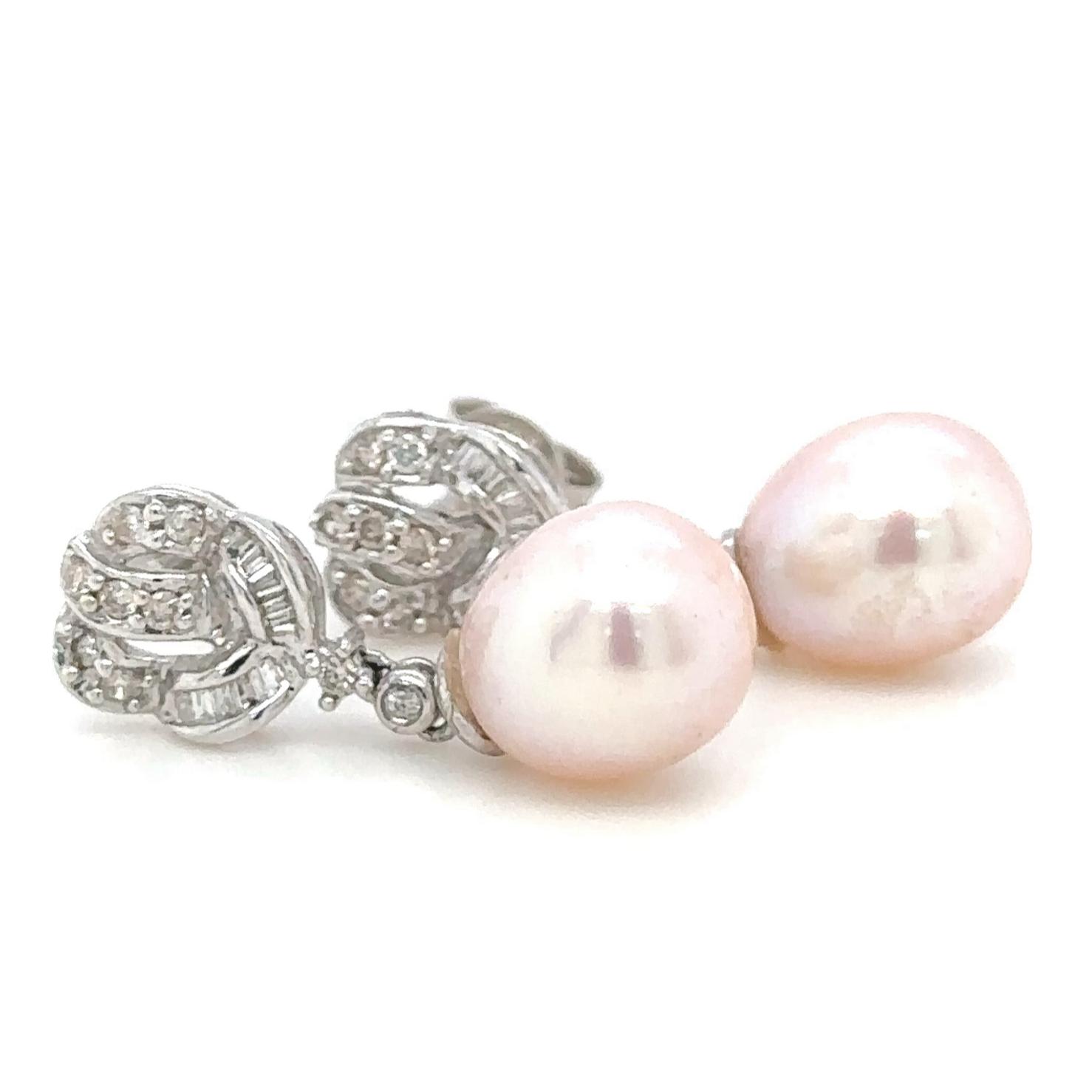 Pearl and Diamond Elegance Earrings