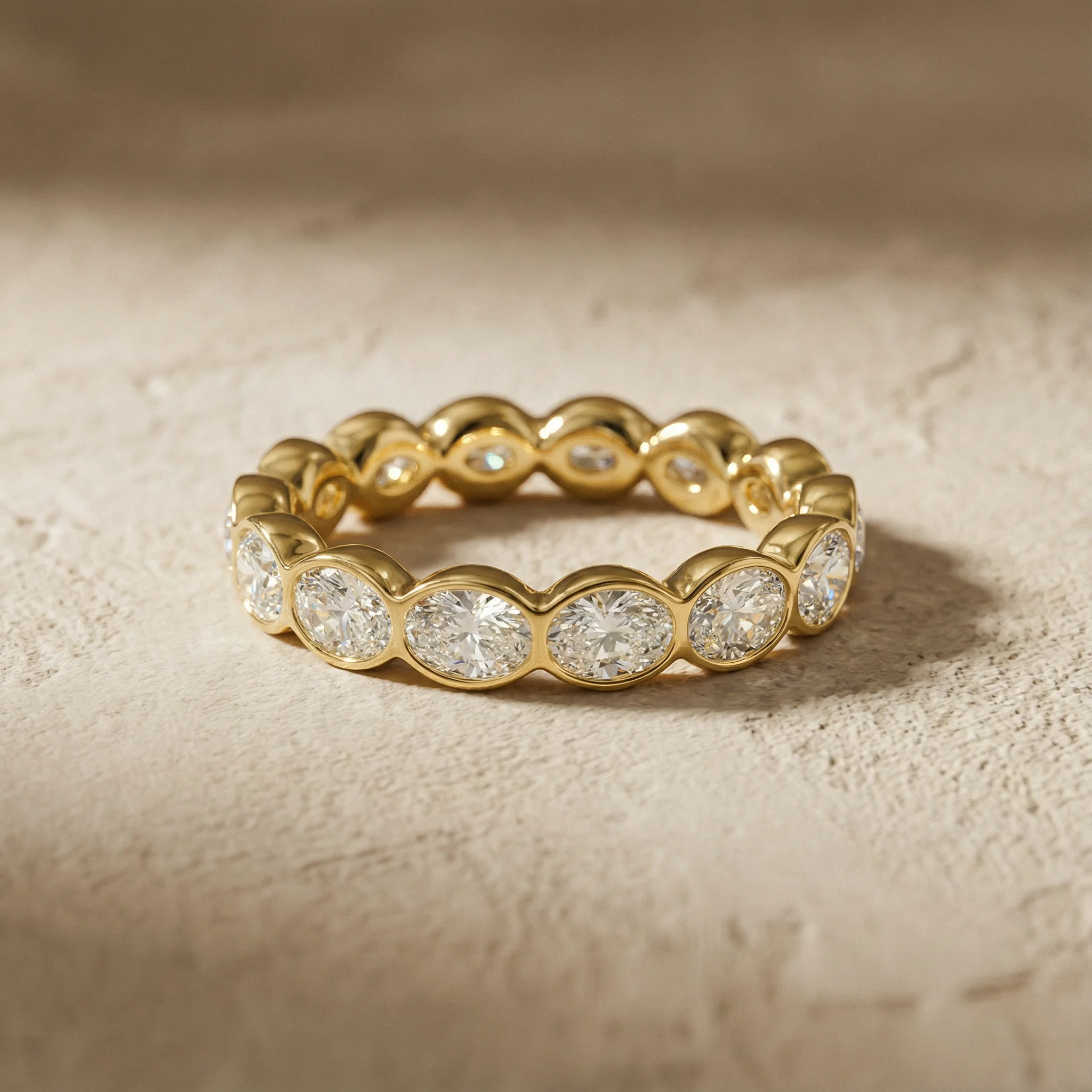 Oval Bezel Eternity Band
