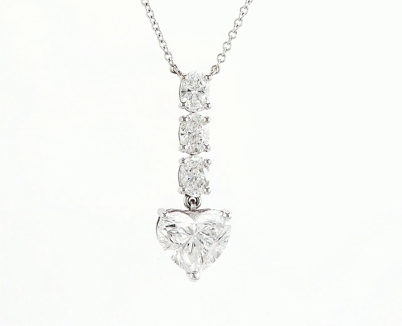 Heart Drop Diamond Pendant