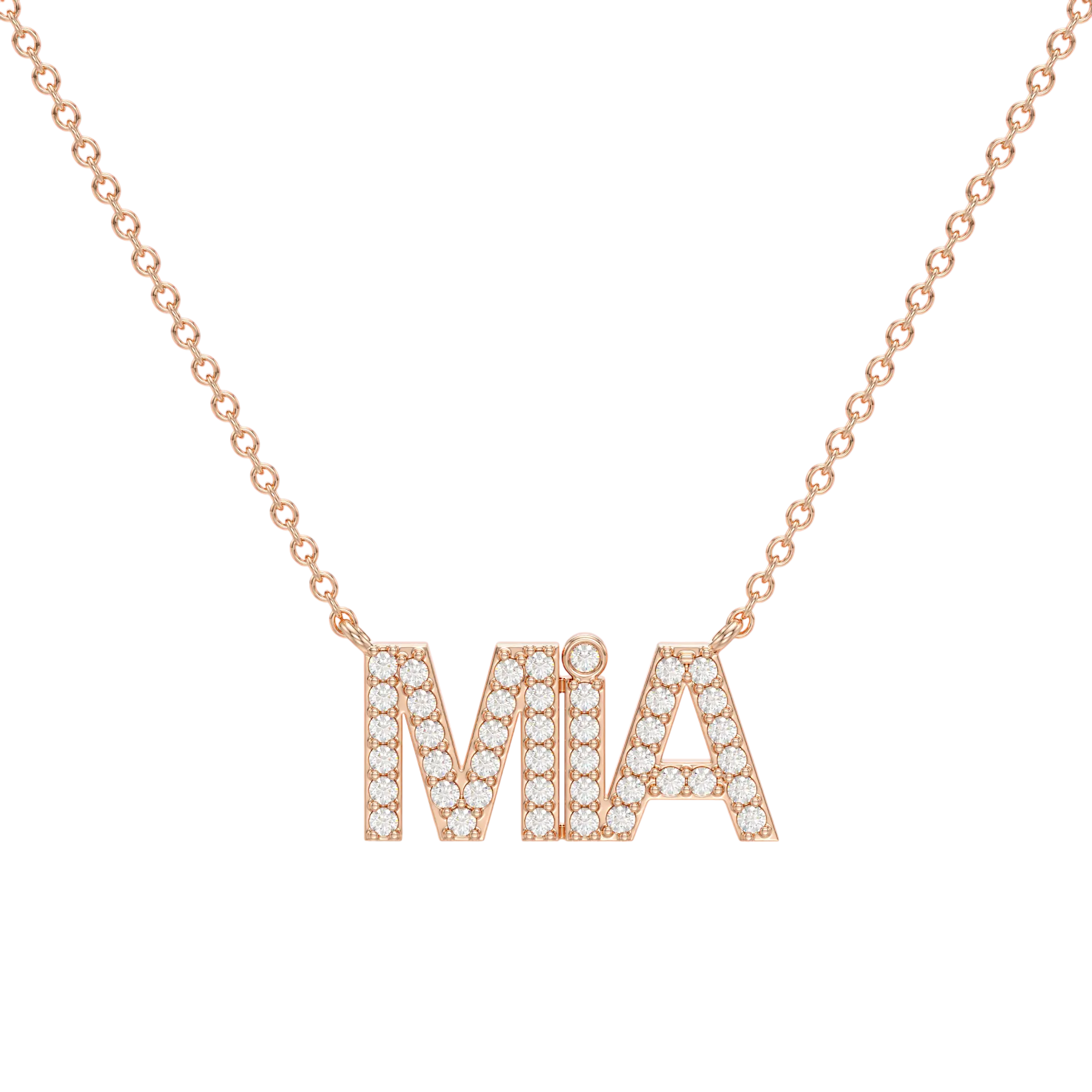 Personalized Diamond Name Necklace