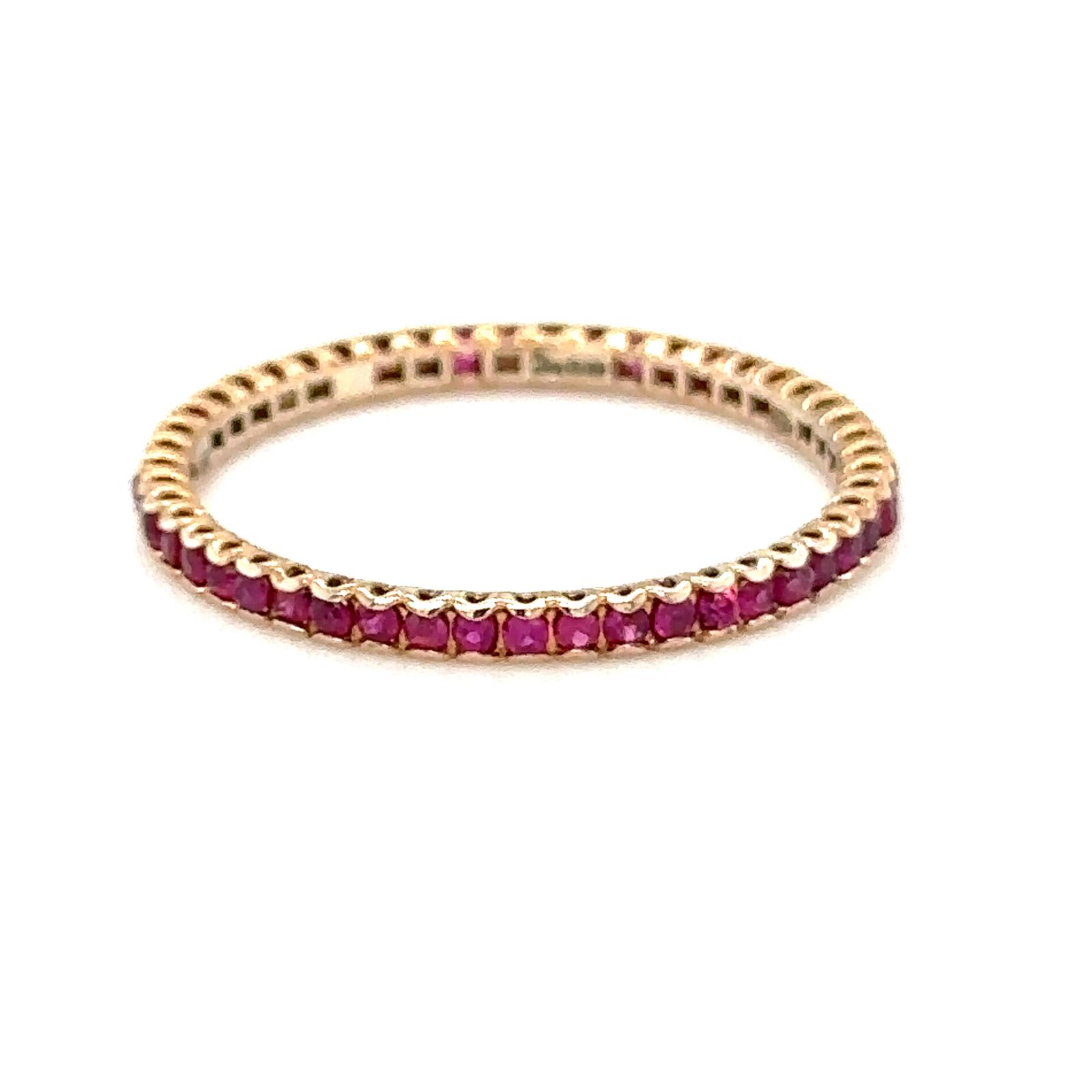 Ruby Eternity Ring in 18K Rose Gold