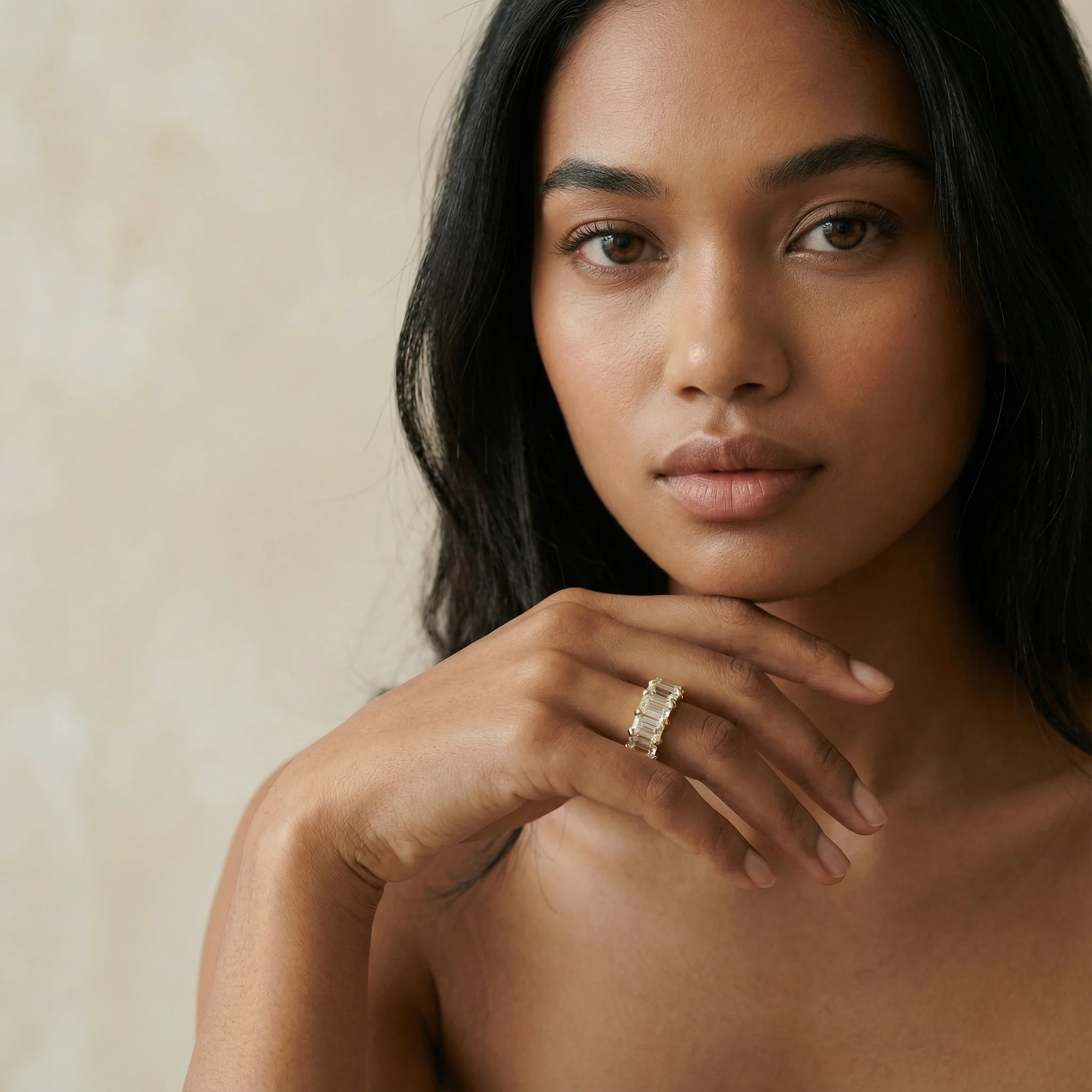 Emerald-Cut Lab Grown Diamond Eternity Band